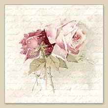 Салфетка для декупажа 33*33 см, Vintage Rose Poem, SG-80055 в магазине Арт-Леди