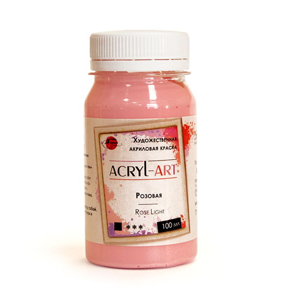 Акриловая краска Розовый, "Акрил Арт", 100 мл, Т0201031 в магазине Арт-Леди