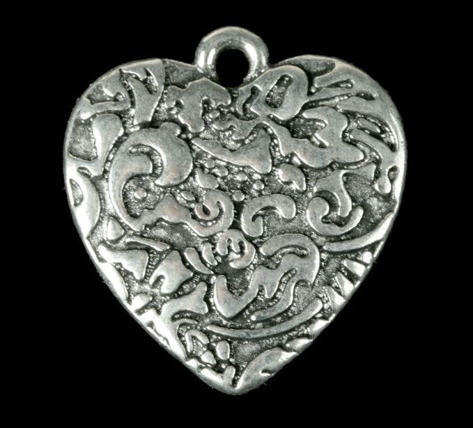 Подвеска "Сердце ажурное" под серебро, 2.2*2.5, 1 шт, 2268856 в магазине Арт-Леди