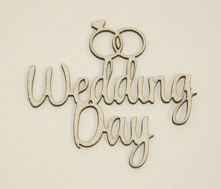 Чипборд "wedding day" +кольца AL-00013 в магазине Арт-Леди