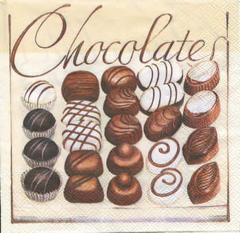 Салфетка для декупажа "Шоколадные конфетки", 33х33 см, 13304885 п в магазине Арт-Леди