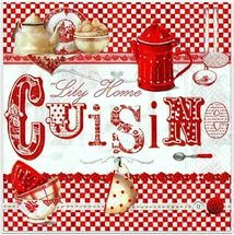 Салфетка для декупажа 33х33 см "Cuisine rouge", CURO в магазине Арт-Леди