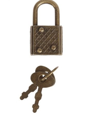 Подвеска Замочек с ключом, 1 шт, 3,1 х 1,7 см, 3531295 в магазине Арт-Леди