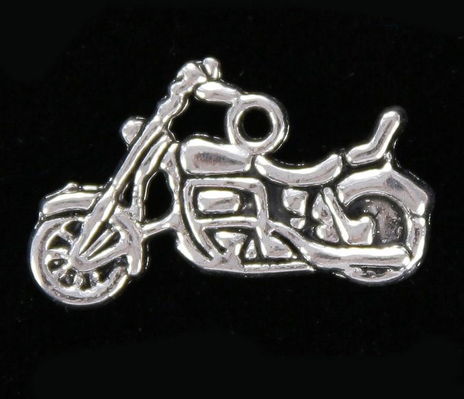 Подвеска "Мотоцикл" серебро, 2.5 см, 1 шт, 2504992 в магазине Арт-Леди