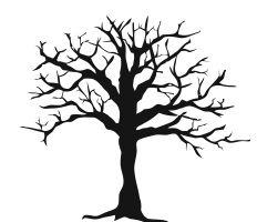 Штамп полимерный для скрапбукинга "Дерево ветвистое 3" выс. 8 см. шир 8 см, PSA-0003 в магазине Арт-Леди