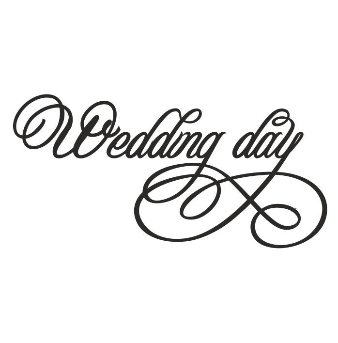 Прозрачный штамп "Wedding day", ПШ-л004 в магазине Арт-Леди