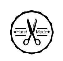 Прозрачный штамп для скрапбукинга "HAND MADE" с ножницами, D-27 мм, PSA-0036 в магазине Арт-Леди