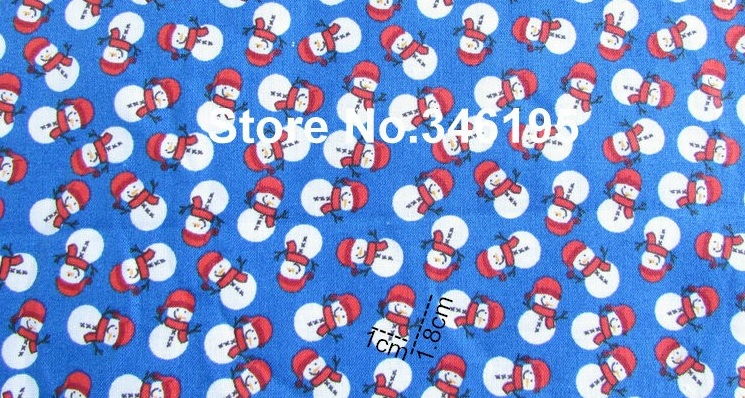 Отрез ткани 50*35 см., Снеговики на синем фоне, хлопок 100 %, TO-0108 в магазине Арт-Леди