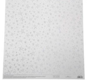 Бумага с голографическим фольгированием "Серебряные звёзды", 30,5*32см, 250г/м 3727245 в магазине Арт-Леди