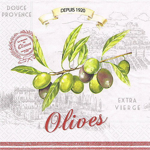 Салфетка для декупажа 33*33 см, "Olive", OLIV в магазине Арт-Леди