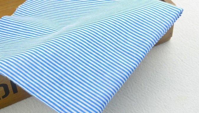 Отрез ткани 50х50 см "Полосы голуб/бел", хлопок 100%, TO-0028 в магазине Арт-Леди