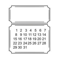 Прозрачный штамп "Календарь", 5х5.5 см., PSA-0041 в магазине Арт-Леди