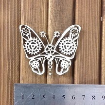 Чипборд "Бабочка с шестерёнками", 6,5*6см, AL-00280 в магазине Арт-Леди