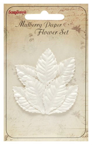 Набор листочков 7 шт, мелкие листья розы белые, SCB300611 в магазине Арт-Леди