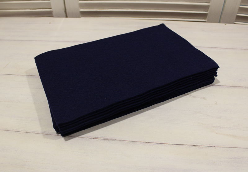 Фетр, размер 20х30, 1 мм, 100% полиэстер чернильный синий 1 шт, FLT-S1-673 в магазине Арт-Леди
