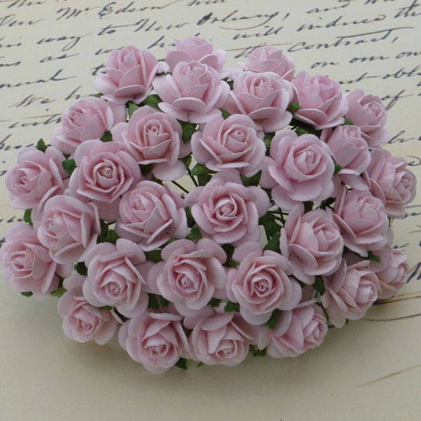 Розы 15 мм цвет светло-розовый 10 шт/уп., SAA-006.2 в магазине Арт-Леди