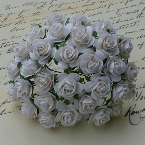 Розы 25 мм белые  3 шт/уп., SAA-010.4 в магазине Арт-Леди