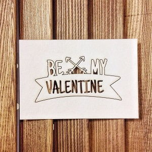 Чипборд "Be my valentine" 7*3см в магазине Арт-Леди