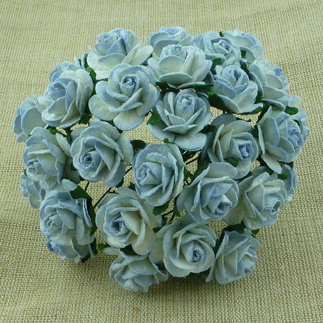 Розы 15 мм цвет античный голубой 10 шт/уп, SAA-352.2 в магазине Арт-Леди