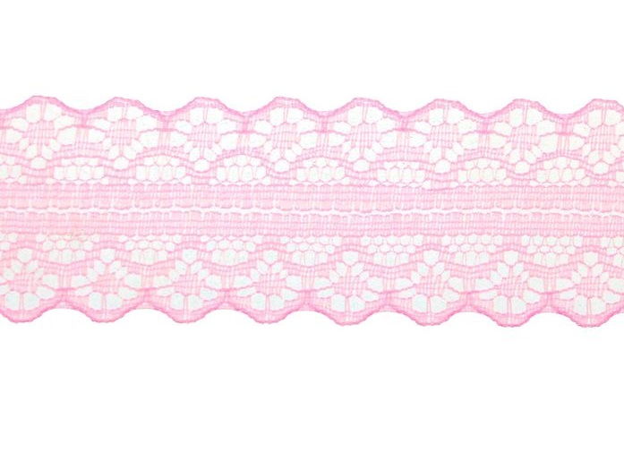 Кружево капроновое, ширина - 3см, 1 м, цвет розовый, 1275711 в магазине Арт-Леди