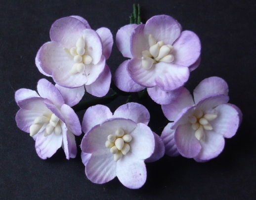 Цветы вишни сиреневые 5 шт./уп. SAA-064 в магазине Арт-Леди