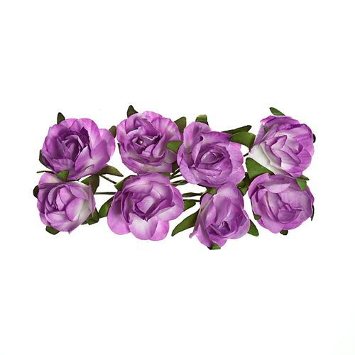 Розы из бумаги СИРЕНЕВЫЕ, 8 шт, 2.5 см, SCB280505 в магазине Арт-Леди