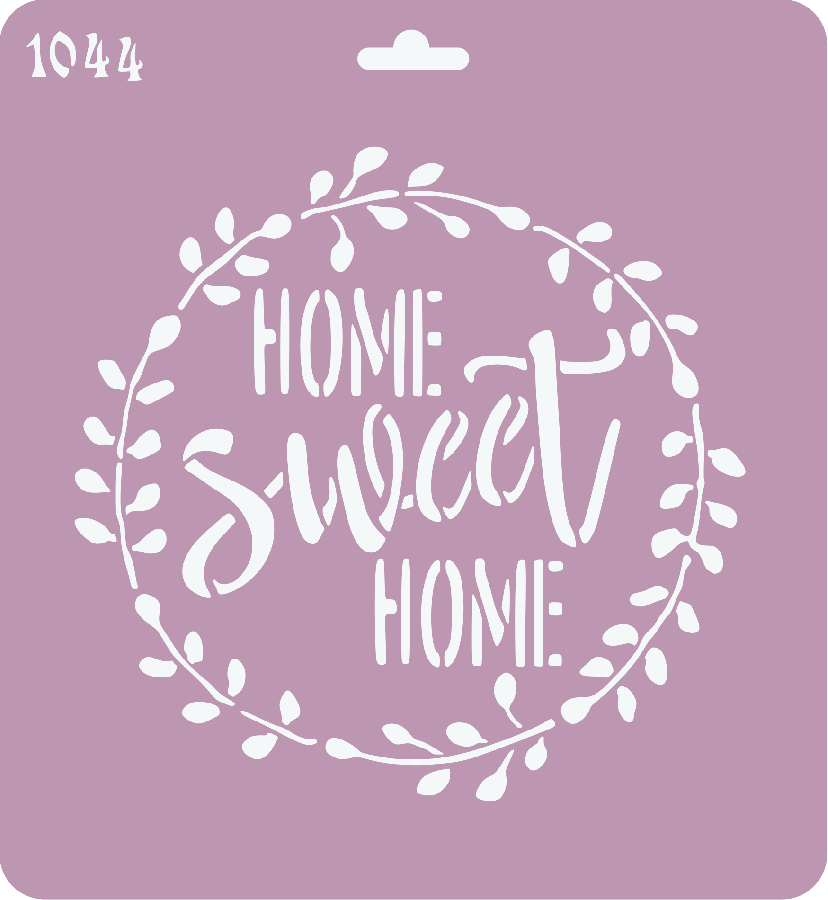 Трафарет на клеевой основе, Home sweet home 3, 20х18 см в магазине Арт-Леди
