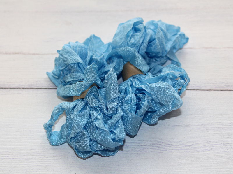 Шебби-лента цвет ярко- голубой, 13 мм, не мятая, 3 м., ШЛ-843 в магазине Арт-Леди