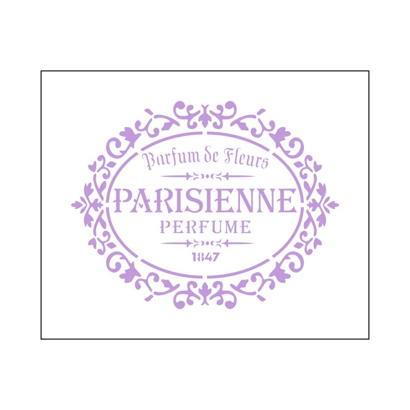 Трафарет многоразовый "Parisienne", 22х18 см, ALt-079 в магазине Арт-Леди