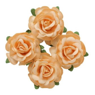 Цветы чайной розы, 4 шт, диам 4 см, бежевые, SCB291811 в магазине Арт-Леди