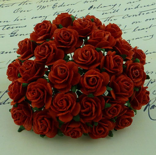 Розы 10 мм цвет красный 10шт./уп. SAA-001.1 в магазине Арт-Леди