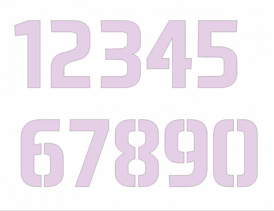 Трафарет многоразовый "Цифры 1", высота цифр 3*2 см, ALt-003 в магазине Арт-Леди
