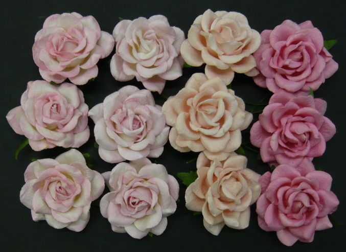 Розы-микс 35 мм розовые оттенки  5 шт./уп., SAA-100.1 в магазине Арт-Леди