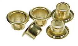 Люверсы золото 4, 8 мм, 10 шт./уп. Luv-001 в магазине Арт-Леди