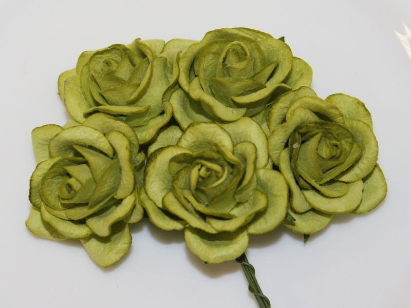Розы распустившиеся 40 мм, винтажн, 5 шт./уп., SAA-105.2 в магазине Арт-Леди