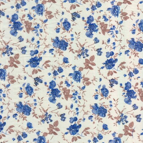 Ткань для рукоделия 50*50см (хлопок, лен) , Розы голубые, HY003019 в магазине Арт-Леди
