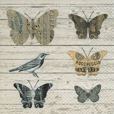 Салфетка для декупажа "Paper butterflies" 33*33 см, 200250 в магазине Арт-Леди