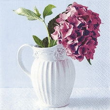 Салфетки для декупажа 33*33 см "Vase of Hydrangea", 211507 в магазине Арт-Леди