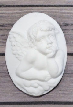 Камея "Задумчивый ангел", 30х40 мм, ARTMC0022 в магазине Арт-Леди