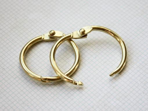 Кольцо канцелярское золотое разъемное D32 мм, 1 шт. K-00032 в магазине Арт-Леди