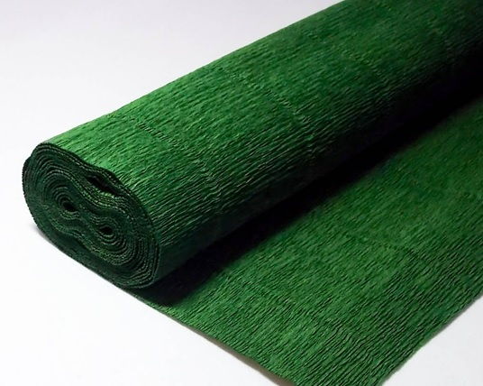 Креп-бумага в рулоне,т-зеленая, 50 см х1,25 м, Италия, 591 в магазине Арт-Леди