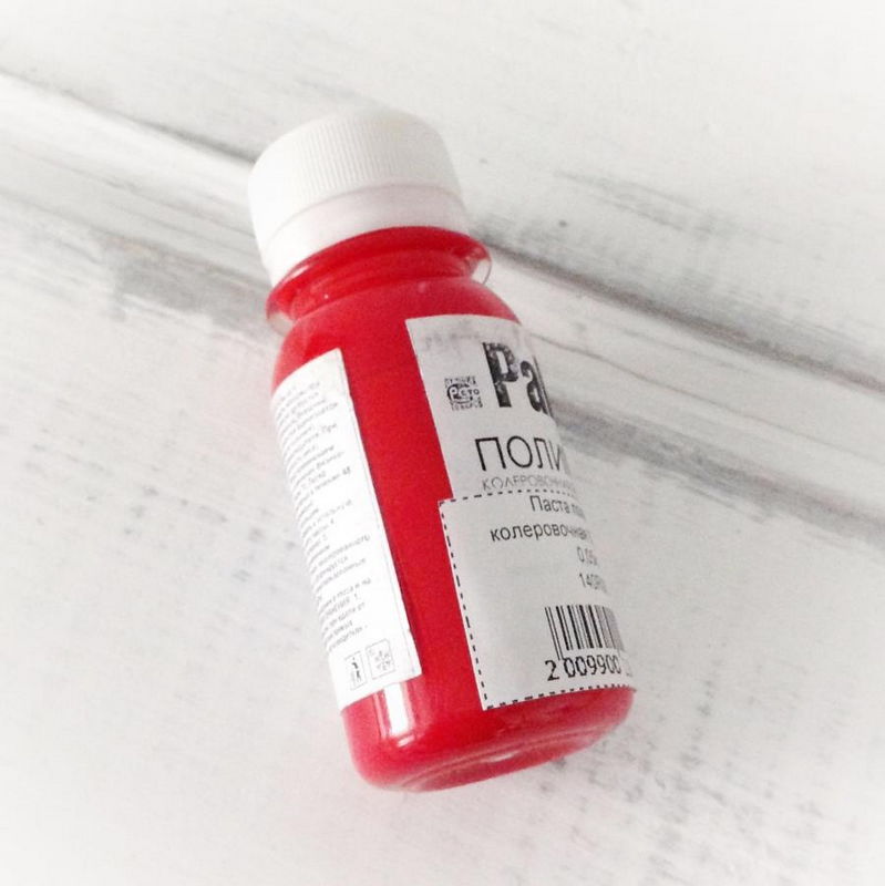 Паста полимер колеровочная "Красный", 0,05кг в магазине Арт-Леди