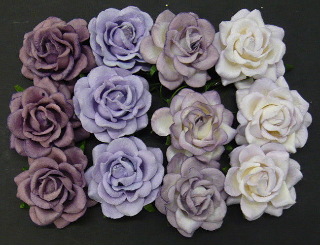 Розы 35 мм сиреневые оттенки 5 шт./уп., SAA-102.1 в магазине Арт-Леди