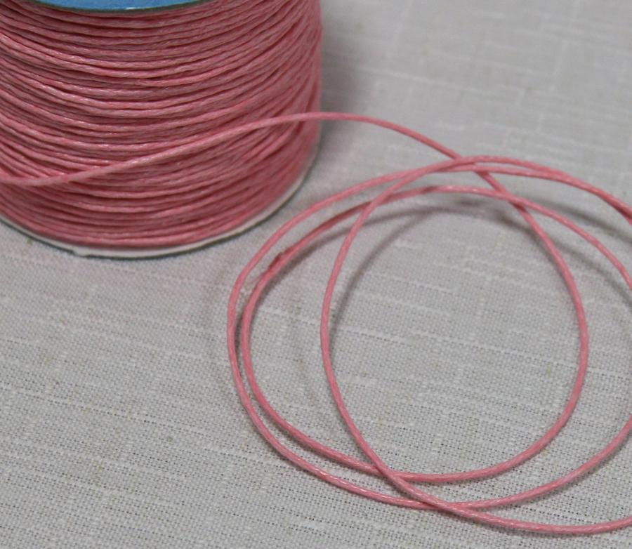 Вощеный шнур №138 розовый  (1мм), 3 м./уп., JB-01/138 в магазине Арт-Леди