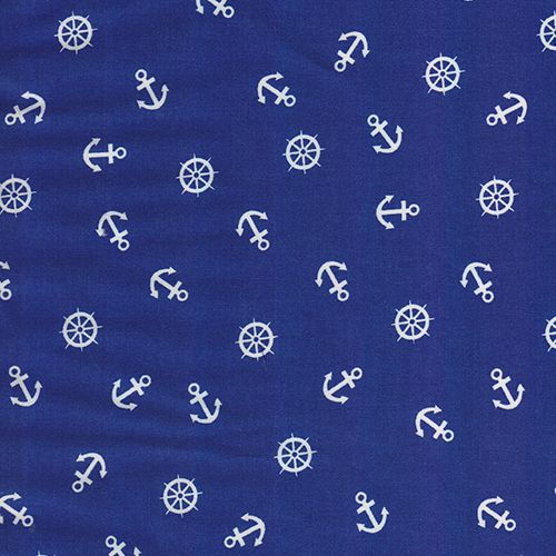 Ткань для рукоделия 50*50см (100% хлопок) Якорь синий, HY003006 в магазине Арт-Леди
