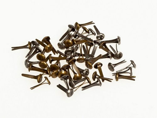 Набор брадсов винтики МИНИ 3 мм состаренные металлик, 50 шт, SCB340501 в магазине Арт-Леди
