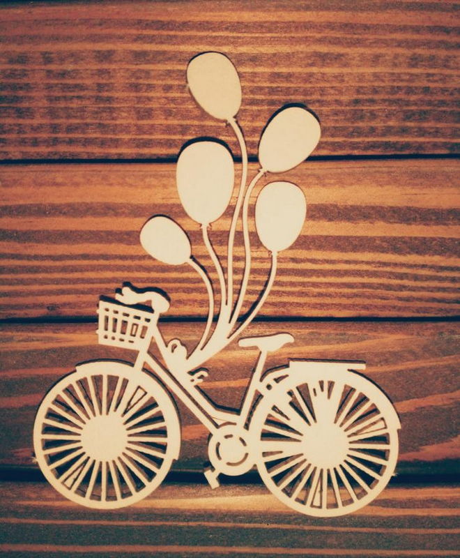 Чипорд "Велосипед с шариками" 6*7.5см AL-00168 в магазине Арт-Леди