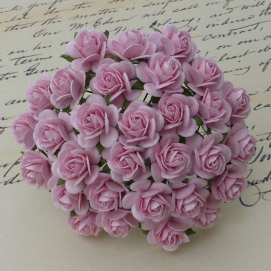 Розы 10 мм цвет розовый  10 шт/уп.SAA-007.1 в магазине Арт-Леди