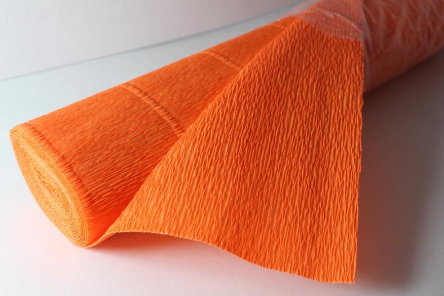 Креп-бумага в рулоне, оранж, 50 см, Италия, 581 в магазине Арт-Леди