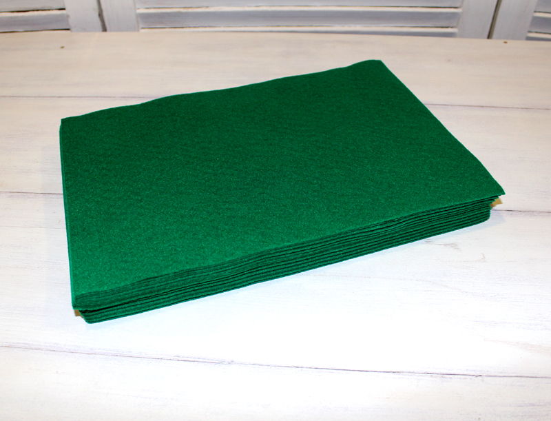 Фетр, размер 20х30, 1 мм, 100% полиэстер зеленый. 1 шт, FLT-S1-672 в магазине Арт-Леди